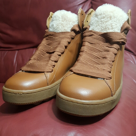 NWOT COACH LEATHER BOOTS - Picture 2 of 8